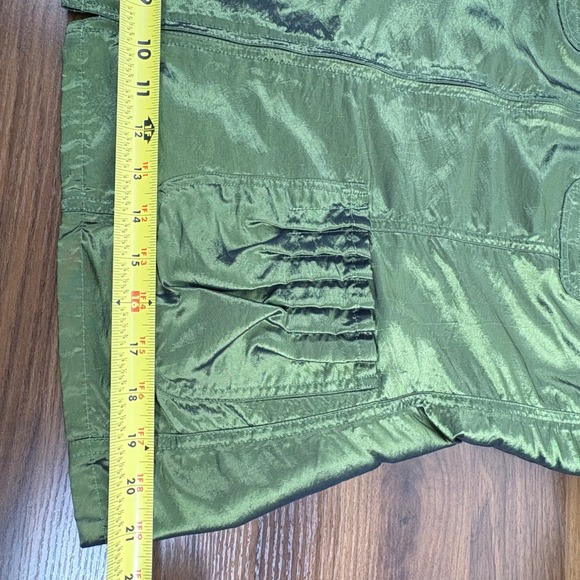 Chico's Chartreuse Green Lightweight Jacket Top Pockets Full Zip Coat Sz 1/US 8 - Picture 12 of 15